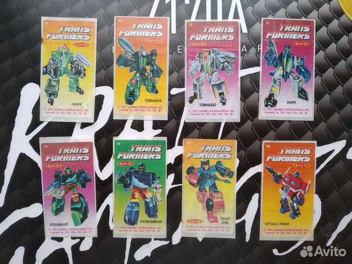 Наклейки от жвачки Transformers