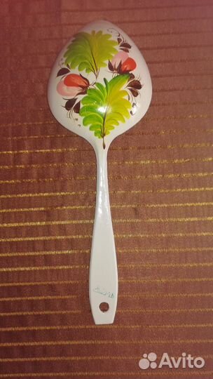 Ложка металл росписная винтажная