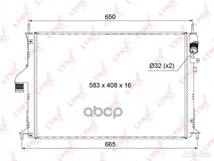 Радиатор охлаждения двигателя Renault Logan (08