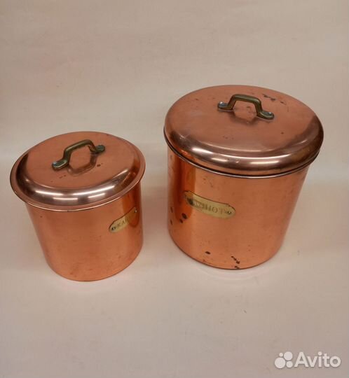 Медные банки для сыпучих продуктов