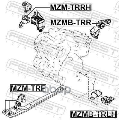 Опора двигателя передняя mazda tribute EP