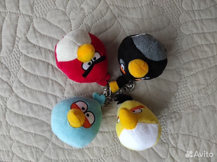 Angry Birds. Плюшевый брелок 4 шт