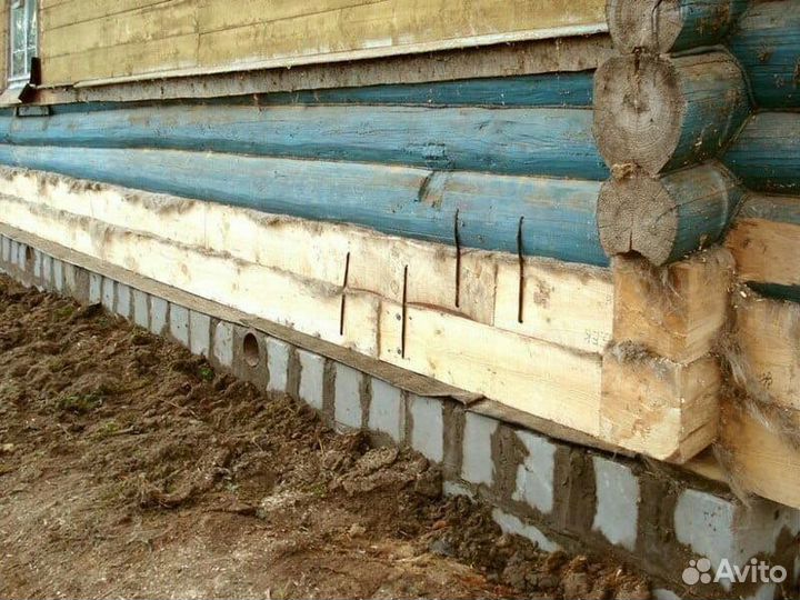 Подъем домов замена венцов