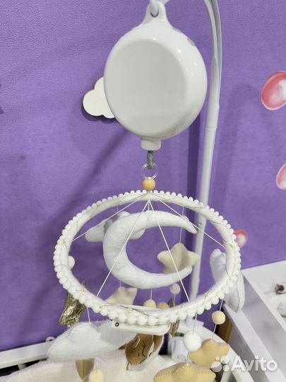 Мобиль на кроватку из фетра с подсветкой и музыкой