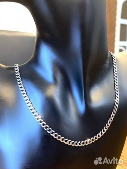 Мужская серебряная цепь