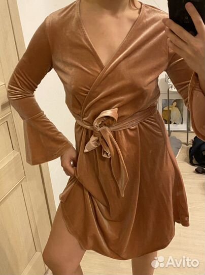 Бархатное Платье H&M