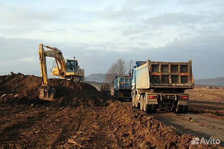 Вывоз грунта бетона самосвалами