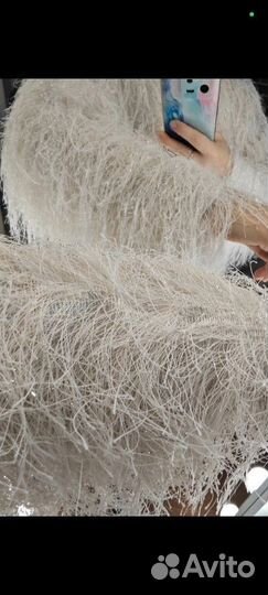 Пушистая кофта травка