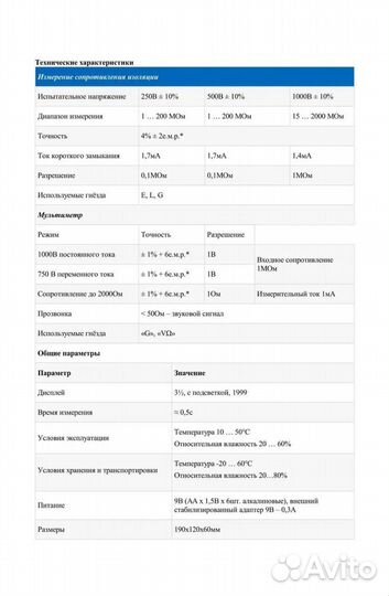 Мегаометр-мультиметр