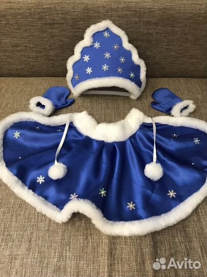 Новогодний костюм для девочки Снегурочка 4-6 лет