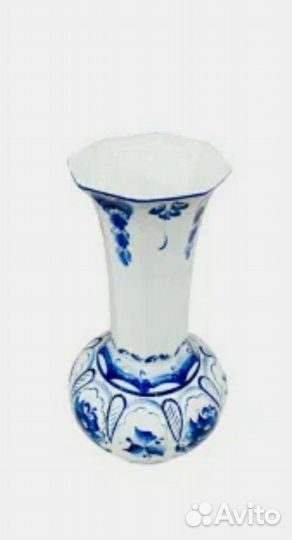 Ваза новая для цветов гжель