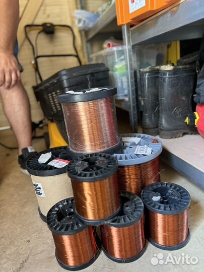 Медная проволока в катушках