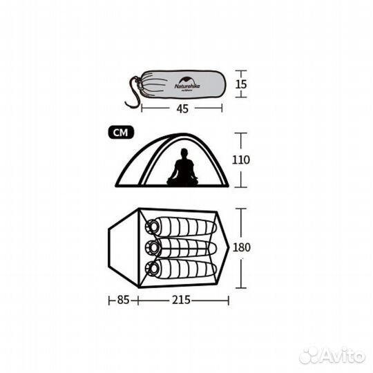 Палатка туристическая Naturehike Cloud UP 3 20D