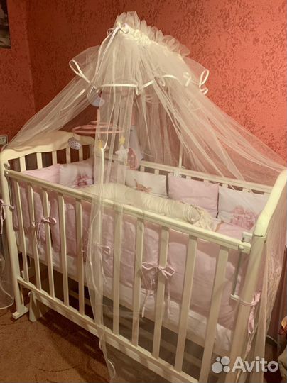 Детская кроватка (маятник поперечный)