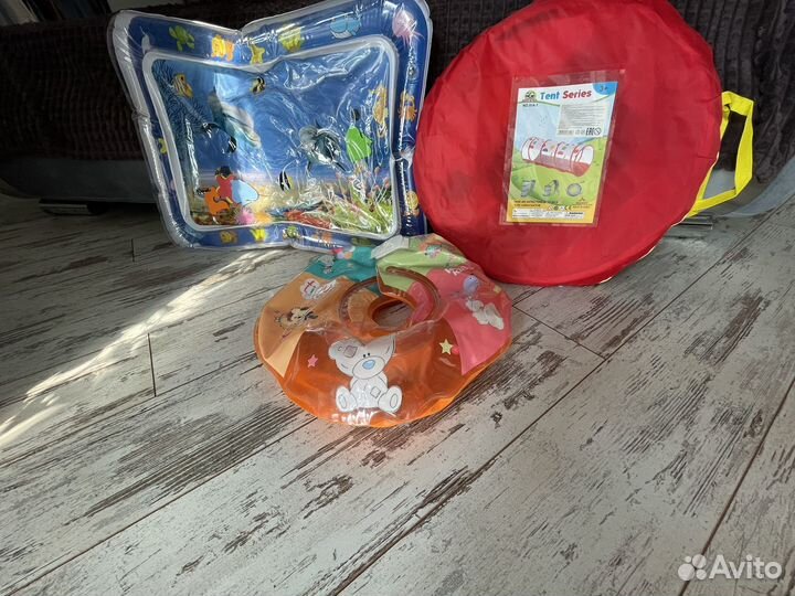 Акваковрик круг для плавания тоннель детский