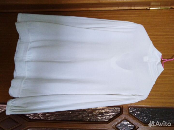 Блузка с бантом трикотажная 48 р-р