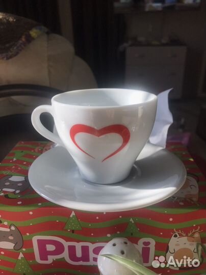 Две чайные пары фарфор на День влюбленных