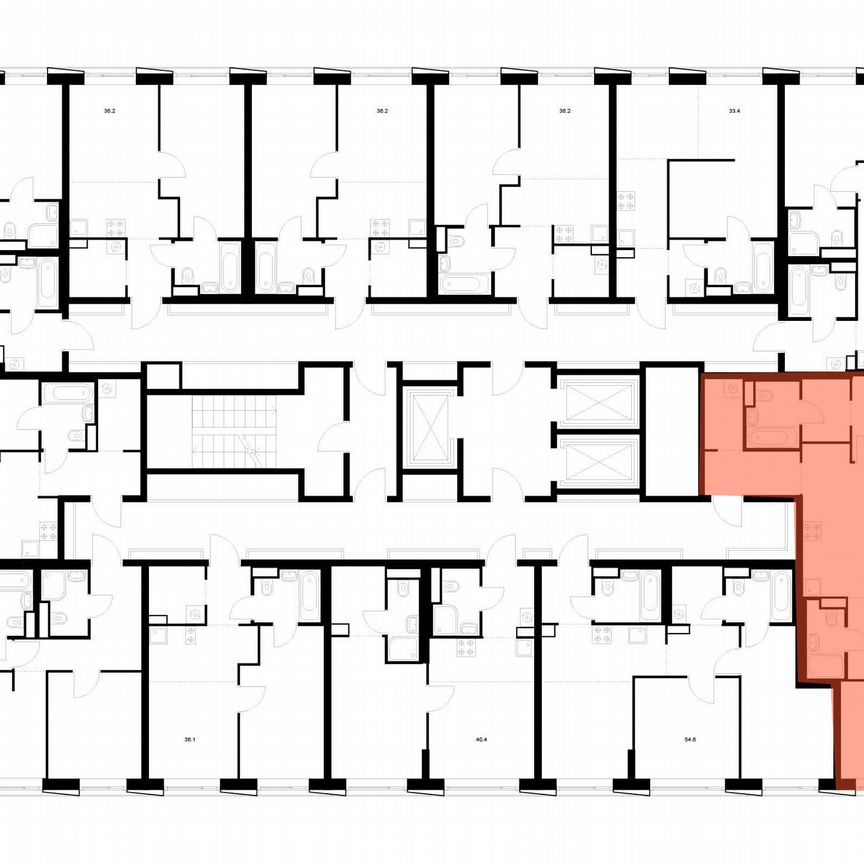 2-к. квартира, 68,7 м², 20/20 эт.