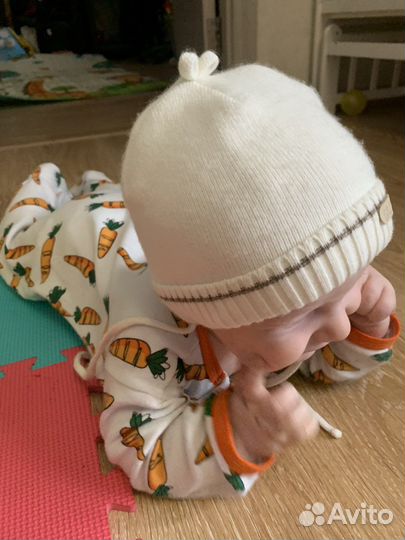 Шапка на малыша демисезонная 40-42