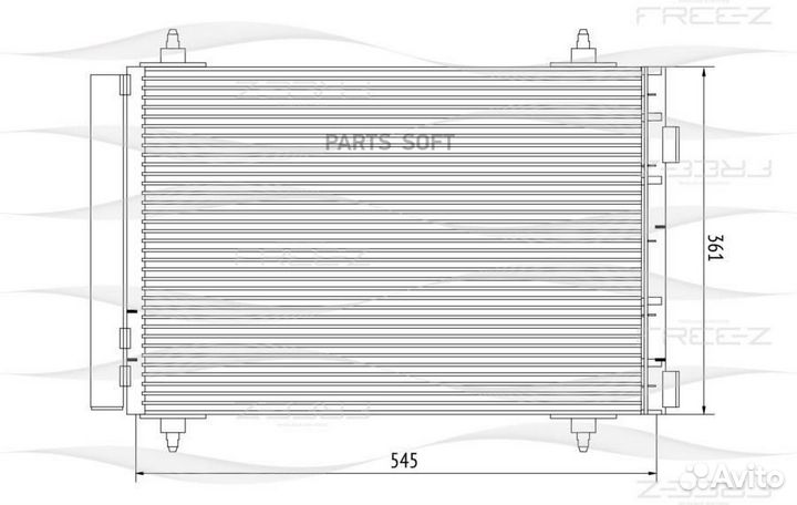 Радиатор кондиционера citroen Berlingo/C4 04-peuge