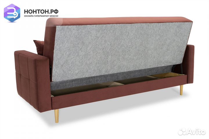 Диван книжка Фиеста бордовый