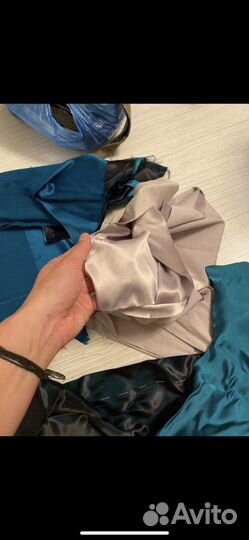 Отрезы ткани, кружева, металл, шелк, мех