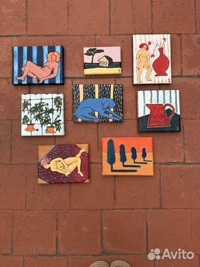 Живопись маслом на холсте. Пейзаж Натюрморт