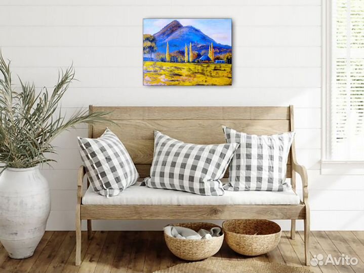 Картина маслом на холсте горный пейзаж