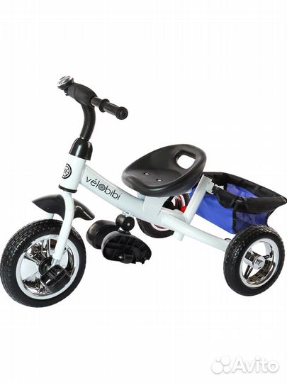 Детский велосипед с ручкой трёхколесный Velobibi