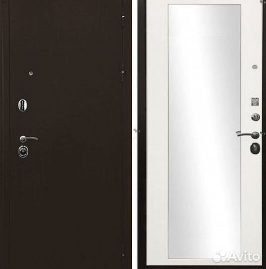 Дверь входная Троя Беж Белый Орех