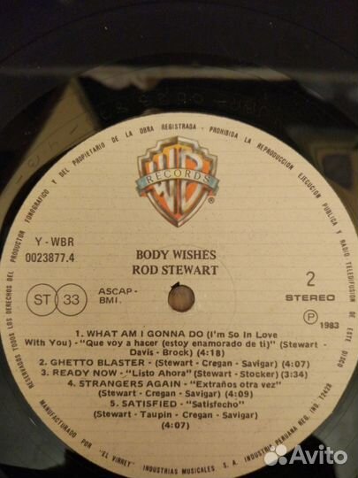 Грампластинка Rod Stewart 1983