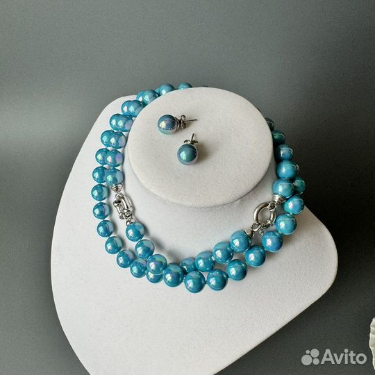 Жемчуг Майорика Majorica колье браслет серьги