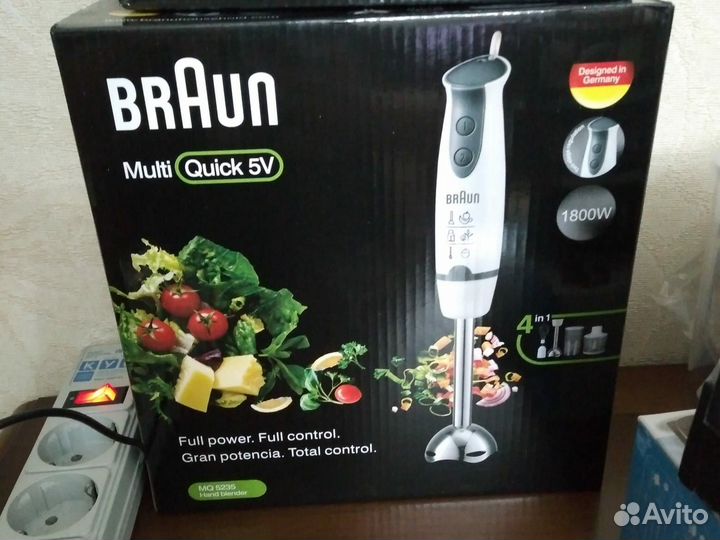 Погружной блендер 4в1. 1800Вт. Новый