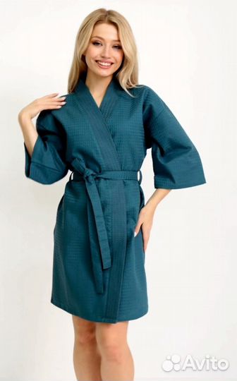Халат женский вафельный
