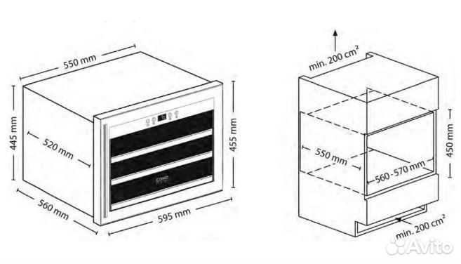 Встраиваемый винный шкаф Caso WineSafe 18 EB Inox