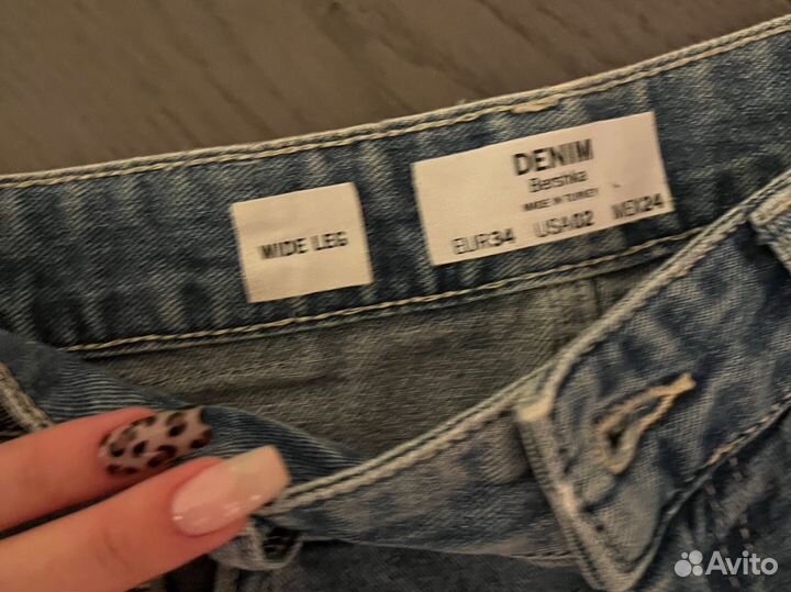 Джинсы bershka широкие 34