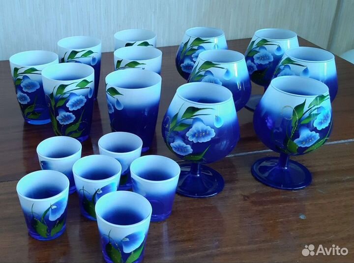 Набор бокалов, фужеры, стопки 18 предметов