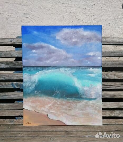 Картина маслом на холсте море