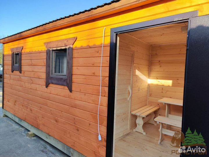 Баня из бруса 6x2.3м