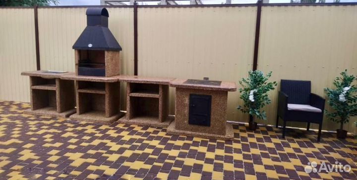 Модульный комплекс барбекю, печь под казан,гриль