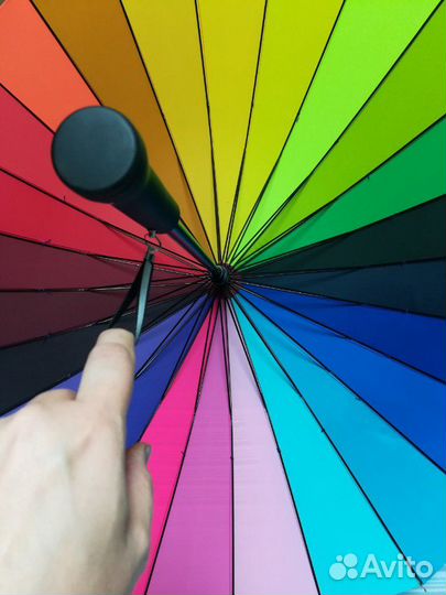 Зонт радужная трость