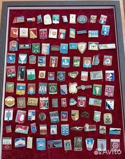 Подборка значков СССР (100 городов)