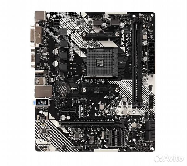 Материнская плата Asrock B450M-HDV R4.0 Soc-AM4 AM