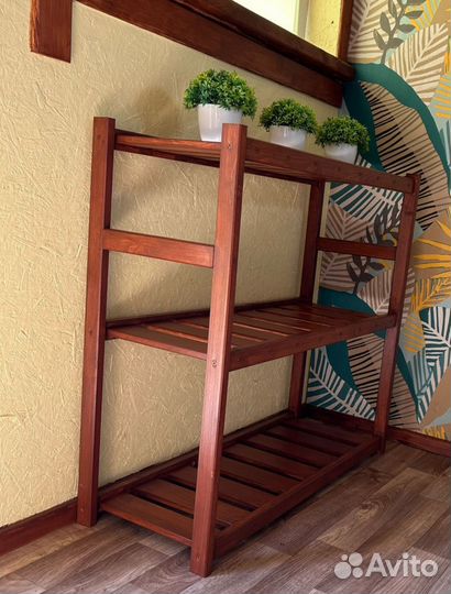 Стеллаж для цветов на подоконник