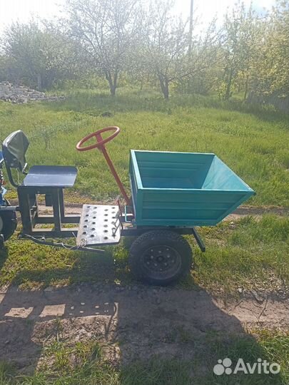 Прицеп-адаптер передний с кузовом к мотоблоку