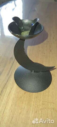 Подсвечник чёрный металл