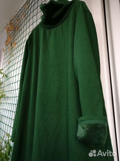 Тёплое платье большой размер