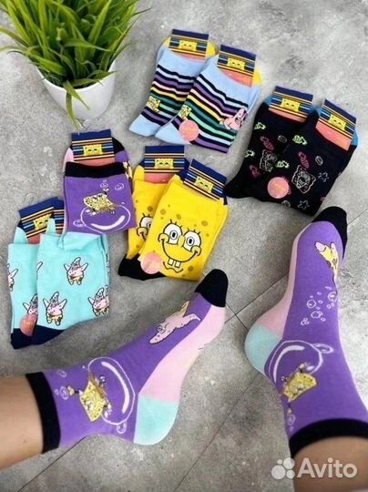 Носки разные с надписями приколами