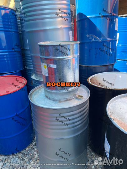 Бочка оцинкованная бу железная 40л, 206л