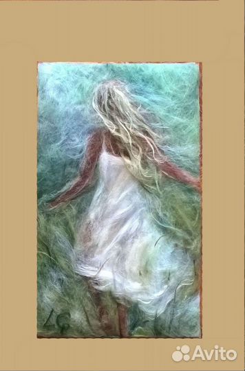 Интерьерная картина из шерсти 